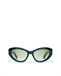 Chanel - Ch5513 Cat Eye-frame Acetate Sunglasses - Lyst