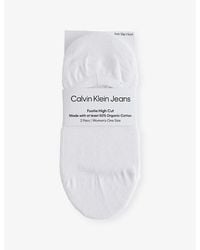 Calvin Klein - Footie High-Cut Pack Of Two Stretch-Mesh Liner Socks - Lyst