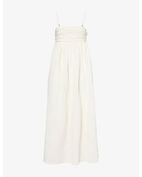 Dissh - Casey Crinkled Cotton-Blend Maxi Dress - Lyst