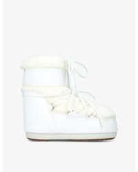Moon Boot - Icon Low Faux-Fur And Leather Snow Boots - Lyst