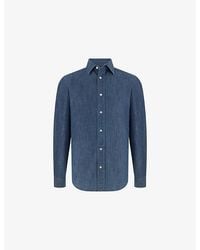 BOGGI - Regular-Fit Cotton Denim Shirt - Lyst