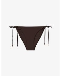Reiss - Riah Side-Tie Stretch-Woven Bikini Bottoms - Lyst