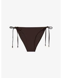 Reiss - Riah Side-Tie Stretch-Woven Bikini Bottoms - Lyst