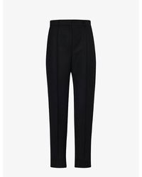 Totême - Pressed-crease Tapered Mid-rise Recycled-polyester And Wool-blend Trousers - Lyst