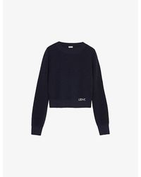 Loewe - Logo-Embroidered Long-Sleeves Wool Knitted Jumper - Lyst
