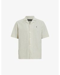 AllSaints - Selemite Ramskull-embroidered Stretch-cotton Shirt X - Lyst