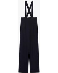Claudie Pierlot - Contrast-stripe Straight-leg High-rise Knitted Trousers - Lyst