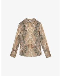 Reiss - Katiya Paisley-Print Woven Shirt - Lyst