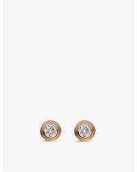 Cartier - D'Amour Medium 18Ct Rose- And 0.26Ct Brilliant-Cut Diamond Earrings - Lyst