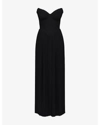 House Of Cb - Marcella Pleated Woven Maxi Dress Xs (A-C Cup) - Lyst