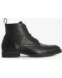 AllSaints - Drago Leather Ankle Boots - Lyst