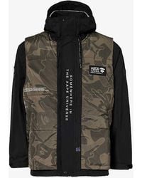 Aape - Camouflage-pattern Detachable-overlay Relaxed-fit Shell Jacket - Lyst