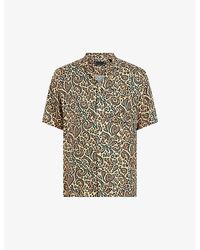 AllSaints - Leo Paisley-print Relaxed-fit Woven Shirt - Lyst