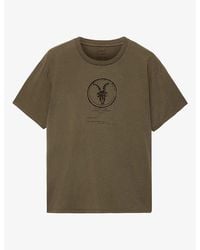 AllSaints - Tier Logo-Print Cotton T-Shirt - Lyst