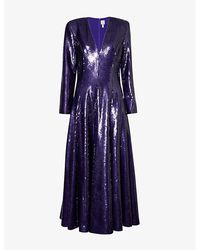 Huishan Zhang - Andy Sequin-embellished Woven Maxi Dress - Lyst