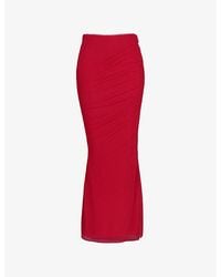 House Of Cb - Cassidy Fluted-Hem Mesh Maxi Skirt - Lyst