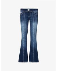 Juicy Couture - Crest-Embroidered Flared Denim Jeans - Lyst