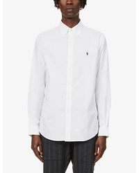 Polo Ralph Lauren - Long-sleeved Logo-embroidered Custom-fit Stretch Cotton-poplin Shirt Xx - Lyst