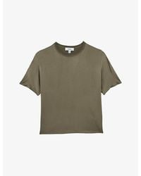 Reiss - Lena Short-Sleeve Silk Top - Lyst