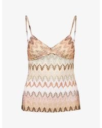 Missoni - Zig-Zag Metallic-Knit Tank Top - Lyst