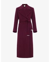 Phase Eight - Nicoletta Belted-Waist Wool-Blend Coat - Lyst