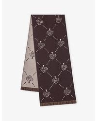 Mulberry - Diamond Tree Jacquard Wool Scarf - Lyst