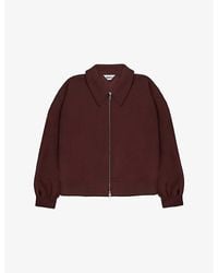 Ro&zo - Collared Relaxed-Fit Cotton-Blend Bomber Jacket - Lyst