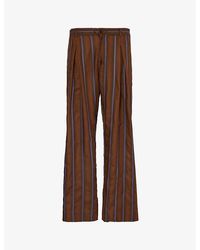 Wales Bonner - Chorus Striped Relaxed-fit Wool Trousers - Lyst