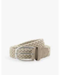 BOGGI - Suede-Trim Woven Wool-Blend Belt - Lyst
