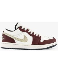 Nike - Air Jordan 1 Low Panelled Leather Low-top Trainers - Lyst