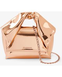 JW Anderson - Small Twister Brand-plaque Woven Top-handle Bag - Lyst