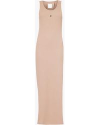 Givenchy - Logo-plaque Ribbed Stretch-cotton Tank Maxi Dress - Lyst