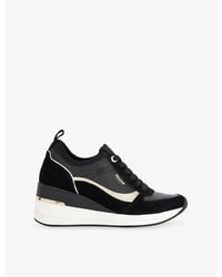 Dune - Ellaina Suede Low-Top Wedge Trainers - Lyst