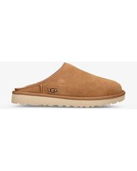 UGG - Classic Slip-on Suede And Shearling Slippers - Lyst