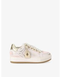 Kurt Geiger - Southbank Tag Metallic Leather Trainers - Lyst