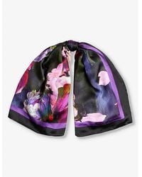 Ted Baker - Floral-print Silk Scarf - Lyst
