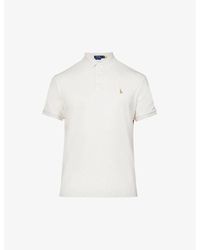 Polo Ralph Lauren - Short-Sleeved Logo-Embroidered Custom Slim-Fit Cotton-Jersey Polo Shirt - Lyst