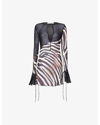 Rat & Boa - Sabine Printed Sheer Mini Dress - Lyst