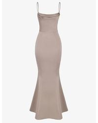 House Of Cb - Violette Fishtail-Hem Woven Maxi Dress - Lyst