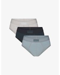Skims - Cotton Pack Of Three Briefs - Lyst