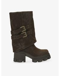 Steve Madden - Barrage Faux-Leather Boots - Lyst