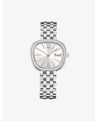 Piaget - Sixtie Stainless-Steel And 0.52Ct Brilliant-Cut Diamond Quartz Watch 29Mm - Lyst