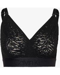 Calvin Klein - Intrinsic Logo-embroidered Stretch-lace Maternity Bra X - Lyst