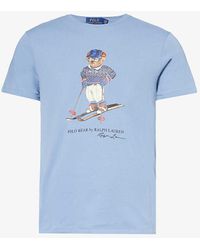 Polo Ralph Lauren - Skiing Bear-print Short-sleeve Cotton-jersey T-shirt Xx - Lyst