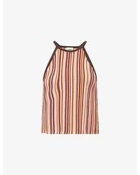ME+EM - Textured-Strip Knitted Vest-Top - Lyst