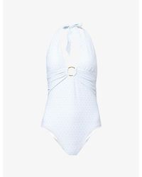 Heidi Klein - Elba Ring Halter Swimsuit - Lyst