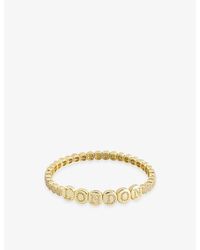 Lisa Gozlan - London Mixer 18Ct-Plated Brass And Cubic Zirconia Bracelet - Lyst