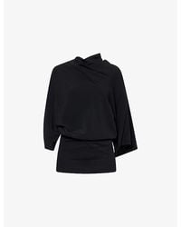 Rick Owens - Cylinder Draped Woven Top - Lyst