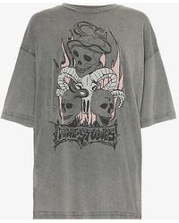 Acne Studios - Edra Graphic-print Cotton-jersey T-shirt - Lyst