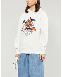 Sandro Indie Graphic-print Cotton-blend Sweatshirt - White